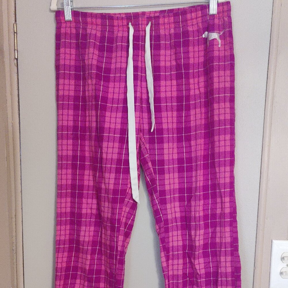 Vintage Y2k Victoria's Secret Pink Wide Leg Pajama Pants
